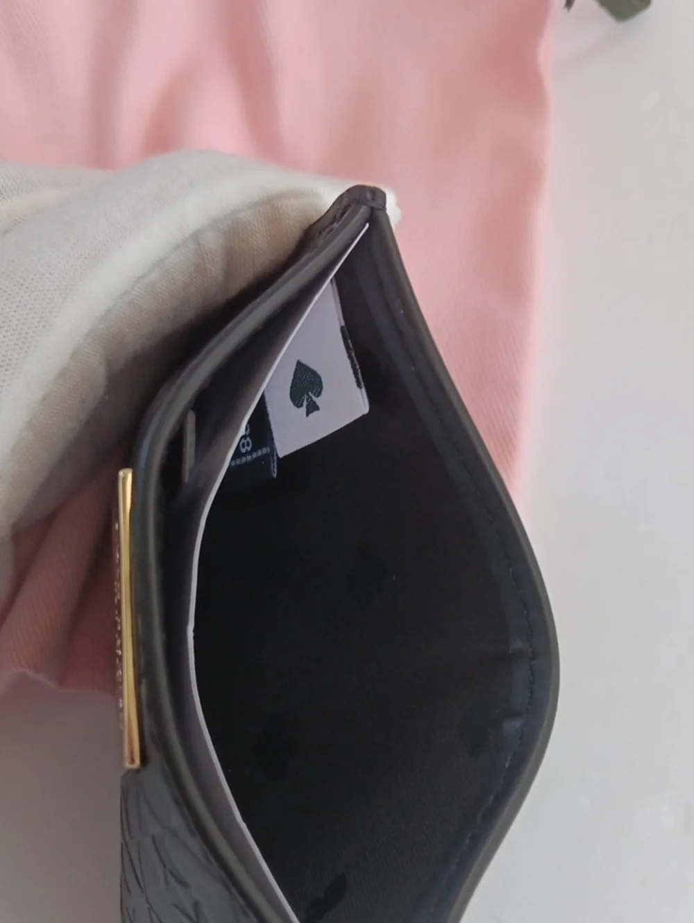 Kate Spade Penn Place Embossed Graham Card Holder Blackwallet